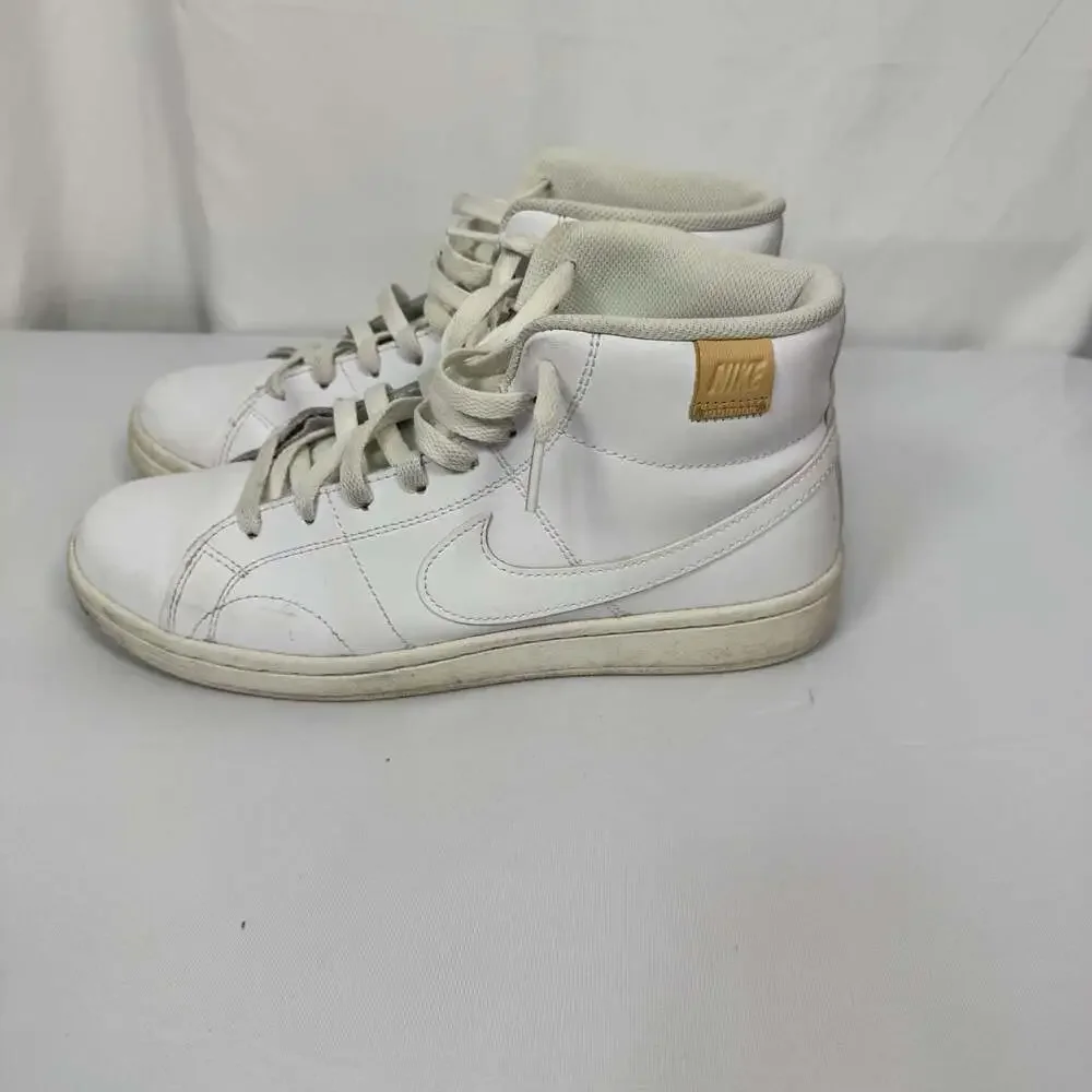 Nike Court Royale 2 Mid Women's Triple White High Top Sneakers - Picture 1 of 5